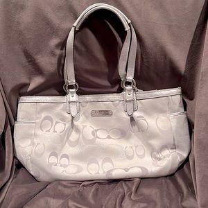 Coach silver handbag